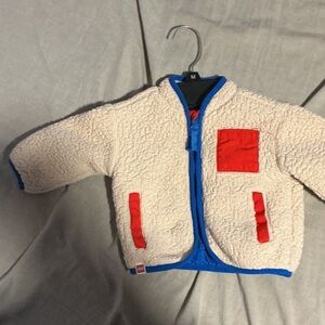 Lego Kids Cream and Red Puffer Jacket